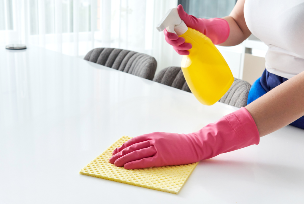 office cleaning by a professional cleaner